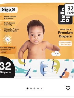Hello Bello Premium Baby Diapers Size Newborn, 32 diapers new